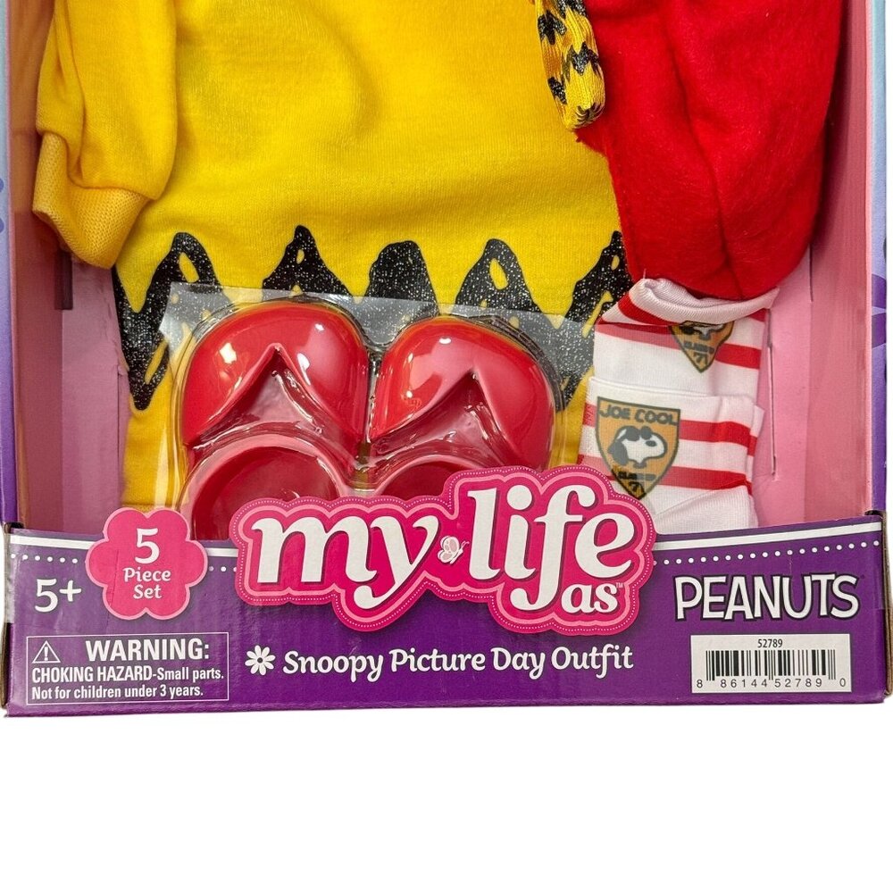 My‎ Life As Peanuts Snoopy Picture Day 5-Piece Outfit For 18" Dolls Dress NEW - Picture 4 of 12